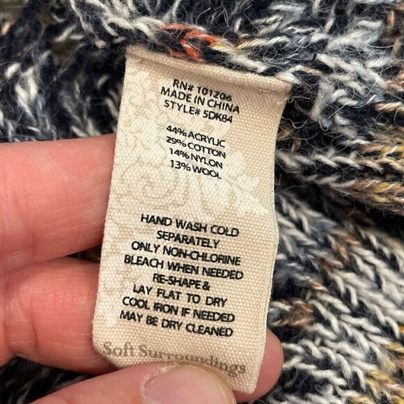 Soft surroundings wool oversized open cardigan - Picture 5 of 7